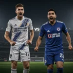 LA Galaxy starting lineup vs Cruz Azul with Marco Reus featured in team jersey.